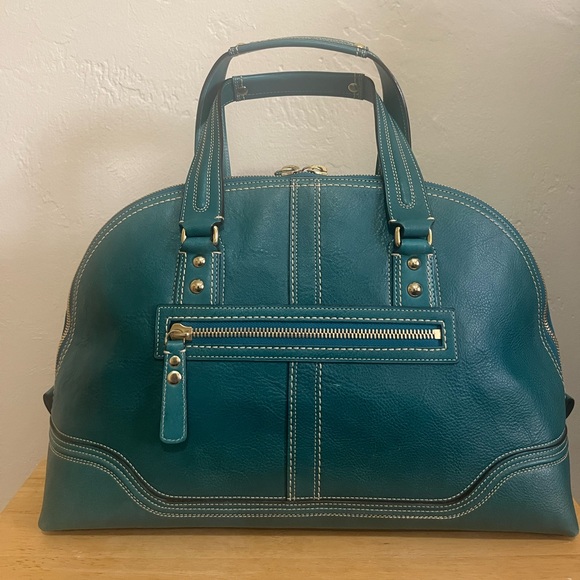 Coach Miranda Leather Satchel 11085 - Atlantic (rare) - Picture 2 of 6